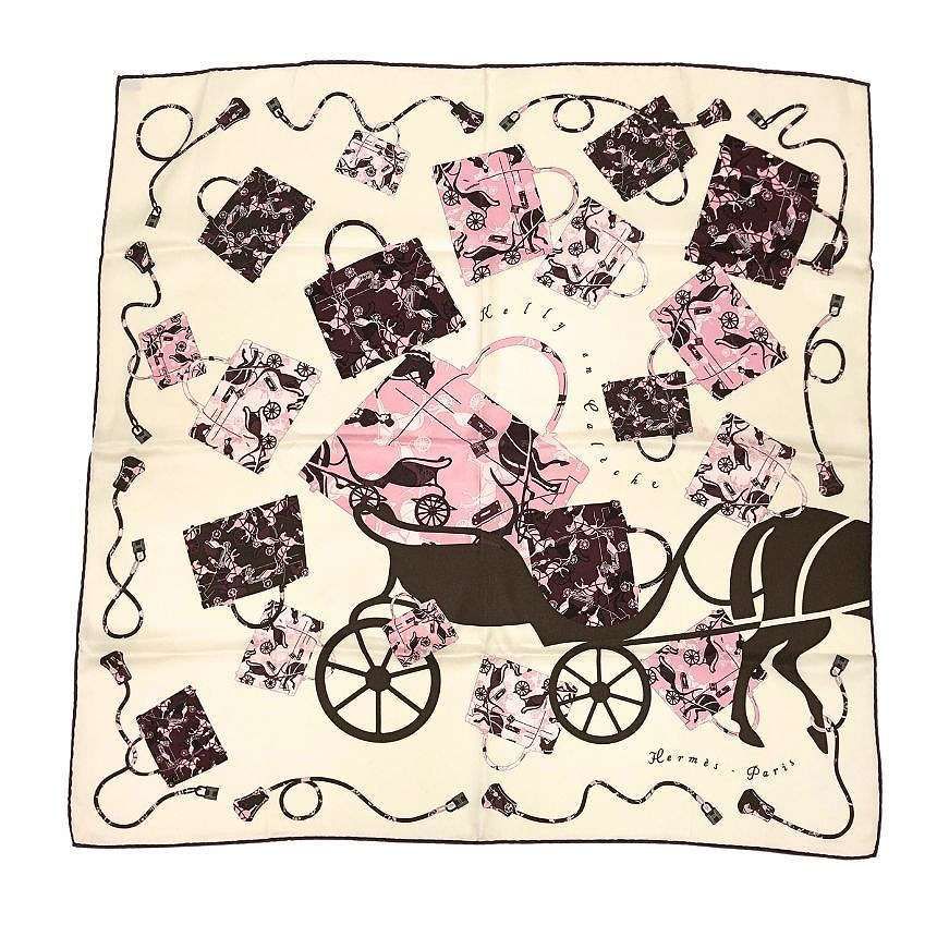 Hermes Scarf Carre 70 Kelly en Caleche Kelly's Carriage Horse Pattern