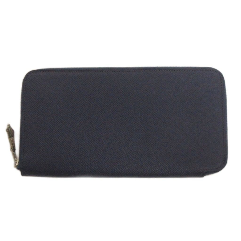 Hermes Azap Long Silk in Wallet Leather Navy