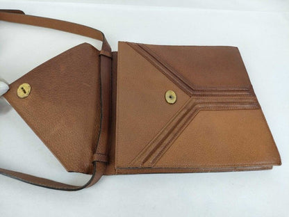 Saint Laurent Shoulder Bag Line Brown Leather — view 8