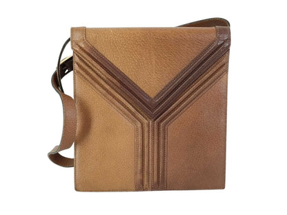 Saint Laurent Shoulder Bag Line Brown Leather