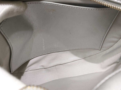 Celine Shoulder Bag C Charm Silver Leather Gold — view 8