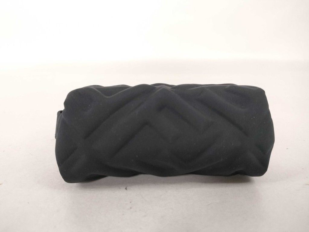 Fendi Pouch Makeuppouch Black Canvas FF Embossed Gold — view 4