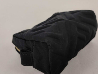 Fendi Pouch Makeuppouch Black Canvas FF Embossed Gold — view 3