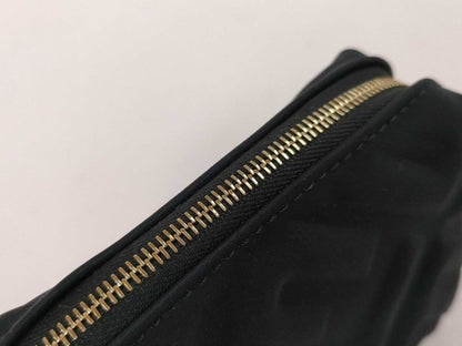 Fendi Pouch Makeuppouch Black Canvas FF Embossed Gold — view 5
