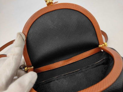 Bottega Veneta Shoulder Bag Marco Polo Black Brown Leather Fringe Gold — view 6