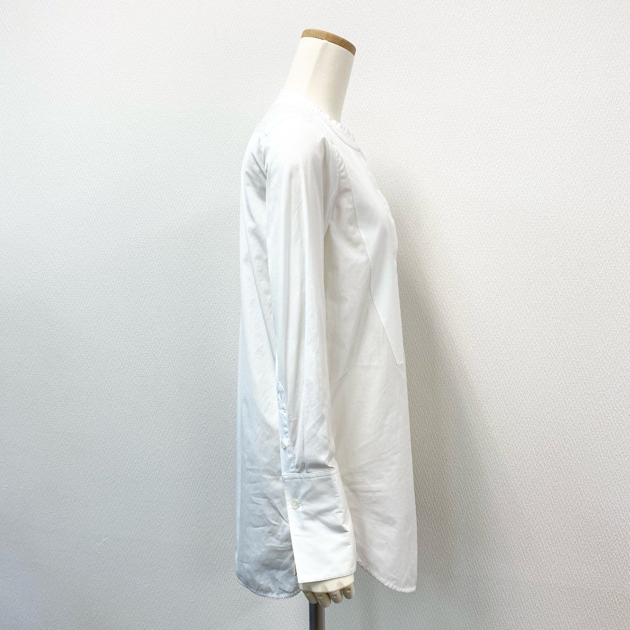 Celine Phoebe Philo Era Tuxedo Shirt Cutoff Color Long Sleeve 2 34 White Cotton — view 2