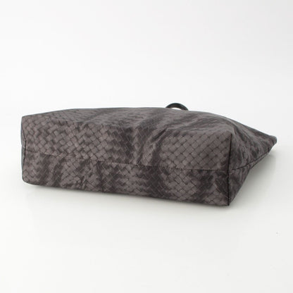 Bottega Veneta Nylon Intreccio Illusion Tote Gray — view 5