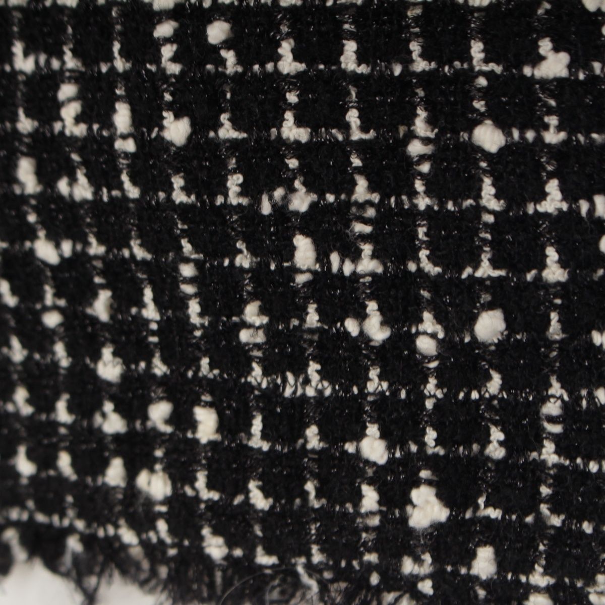 Chanel Wool Nylon Short Sleeve Top Black White 34 — view 8