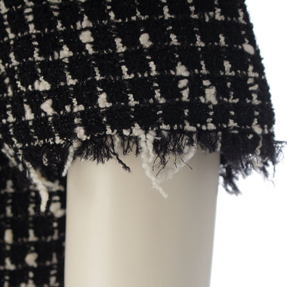 Chanel Wool Nylon Short Sleeve Top Black White 34 — view 6