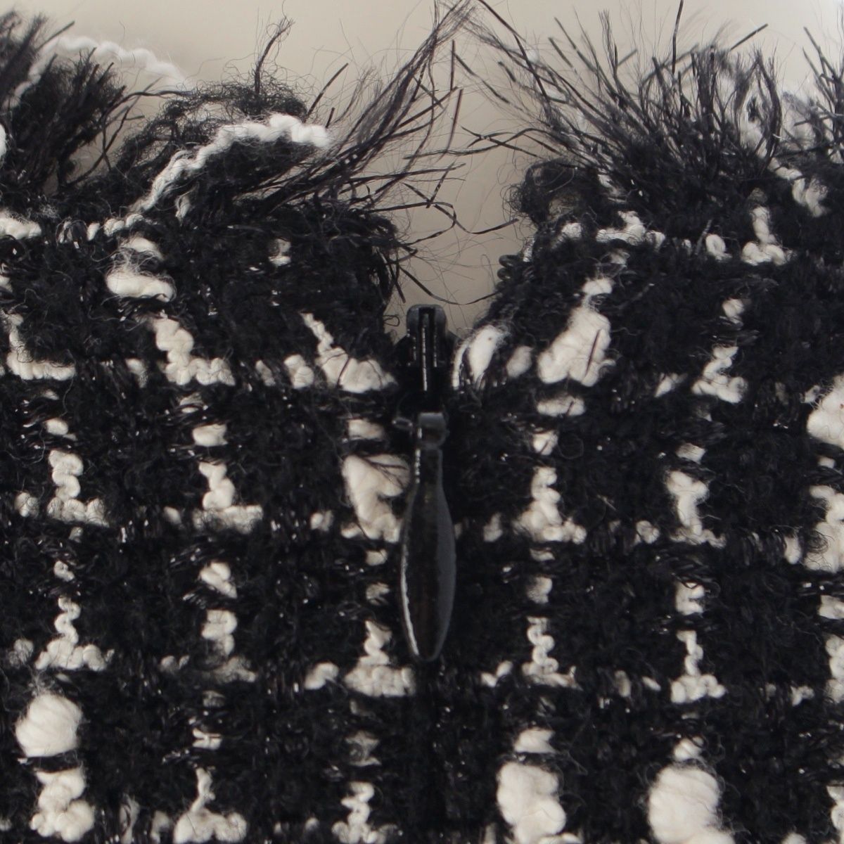 Chanel Wool Nylon Short Sleeve Top Black White 34 — view 7