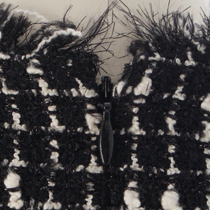 Chanel Wool Nylon Short Sleeve Top Black White 34 — view 7