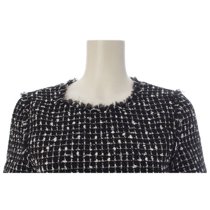 Chanel Wool Nylon Short Sleeve Top Black White 34 — view 5