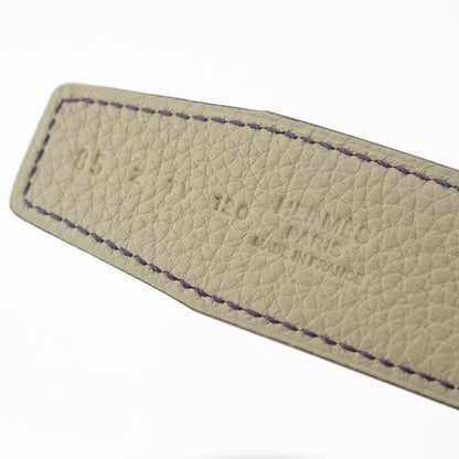 Hermes Swift Taurillon Reversible 32 Belt Leather Part Only Natural Sage — view 8