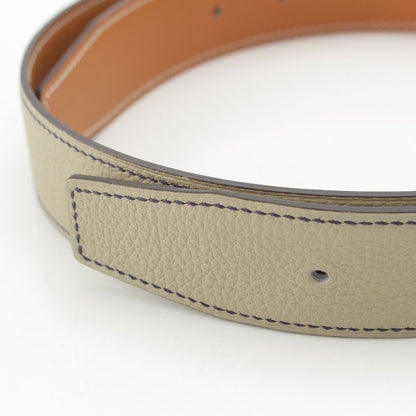 Hermes Swift Taurillon Reversible 32 Belt Leather Part Only Natural Sage — view 3