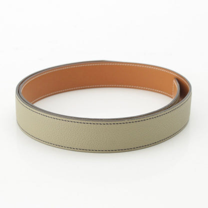 Hermes Swift Taurillon Reversible 32 Belt Leather Part Only Natural Sage — view 2