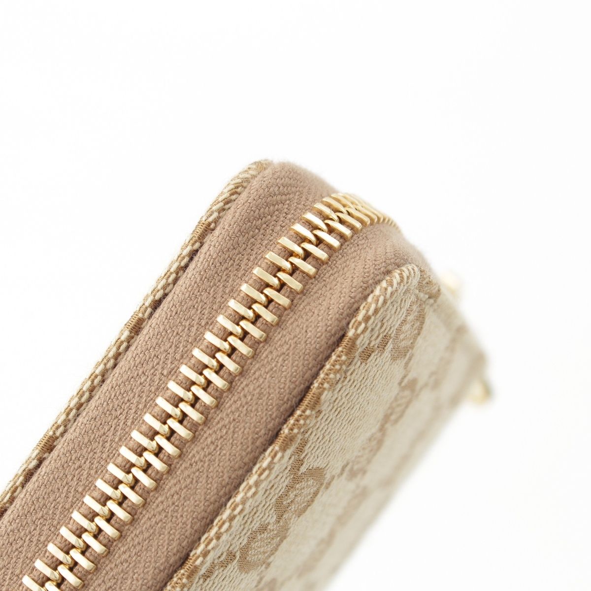 Gucci Horsebit GG Canvas Web Zip Around Wallet Beige — view 7