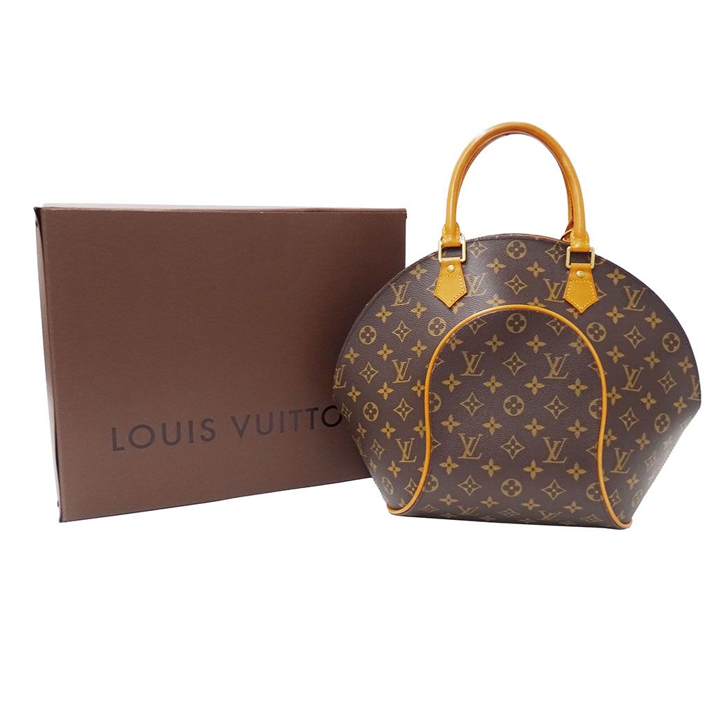 Louis Vuitton Bag Handbag Monogram Canvas Ellipse MM Brown Handle Large — view 5