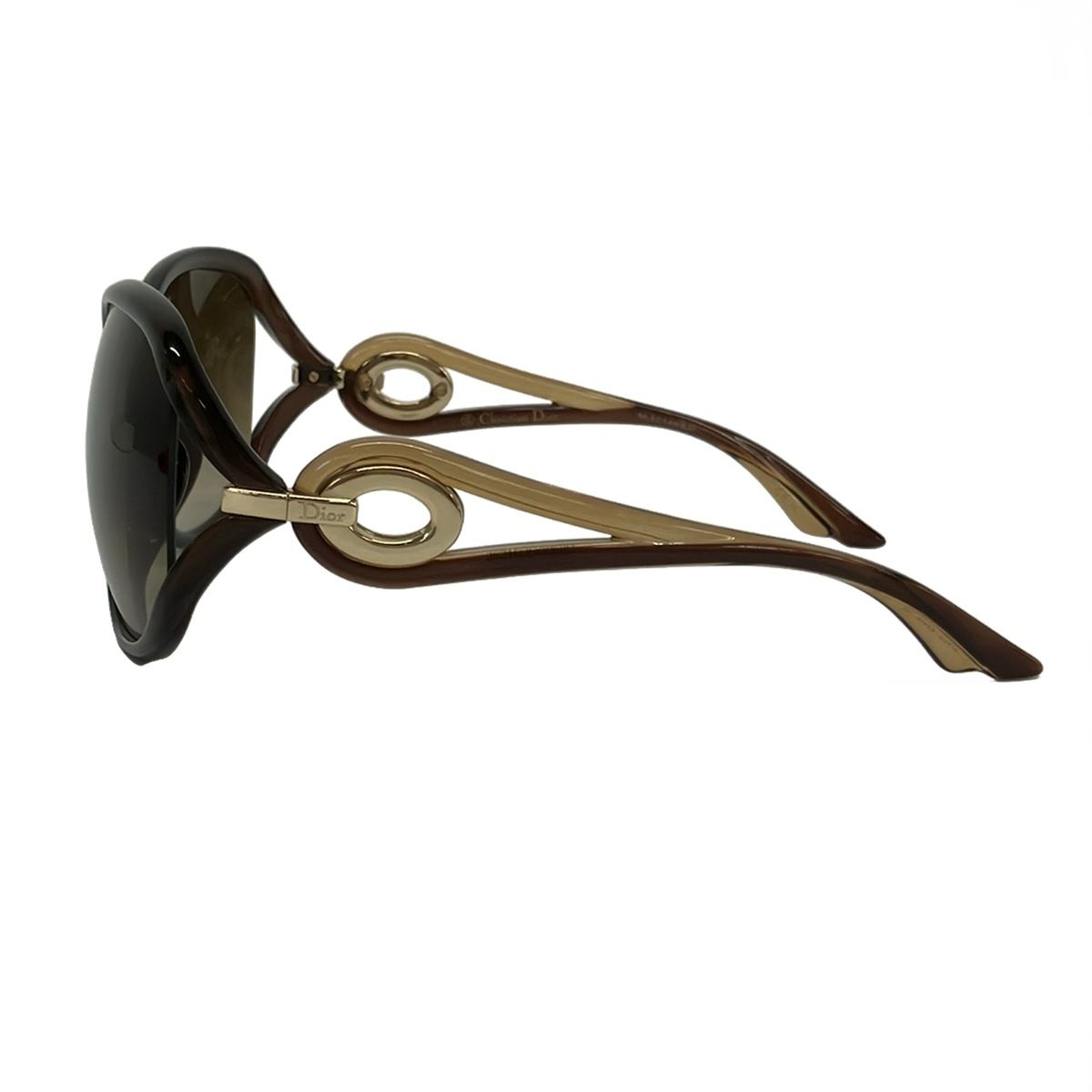 Dior Sunglasses Dark Brown Gold Eyewear — view 2