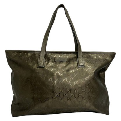 Gucci Shoulder Bag Imprime Gray Beige Leather
