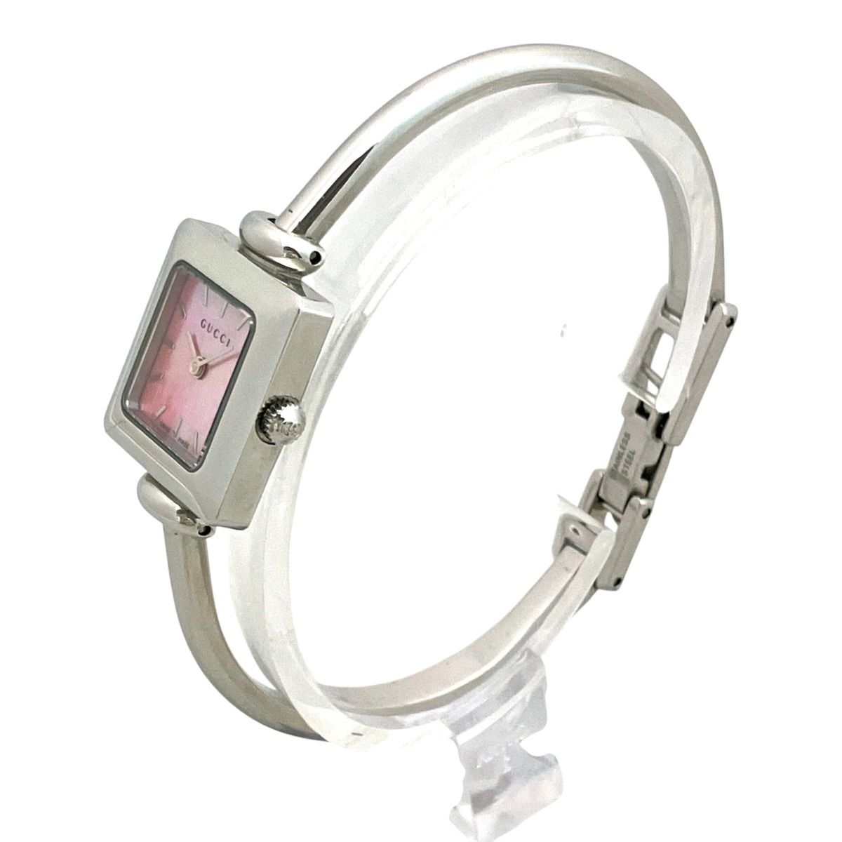 Gucci Bangle Watch SS Quartz Pink Shell Dial — view 2