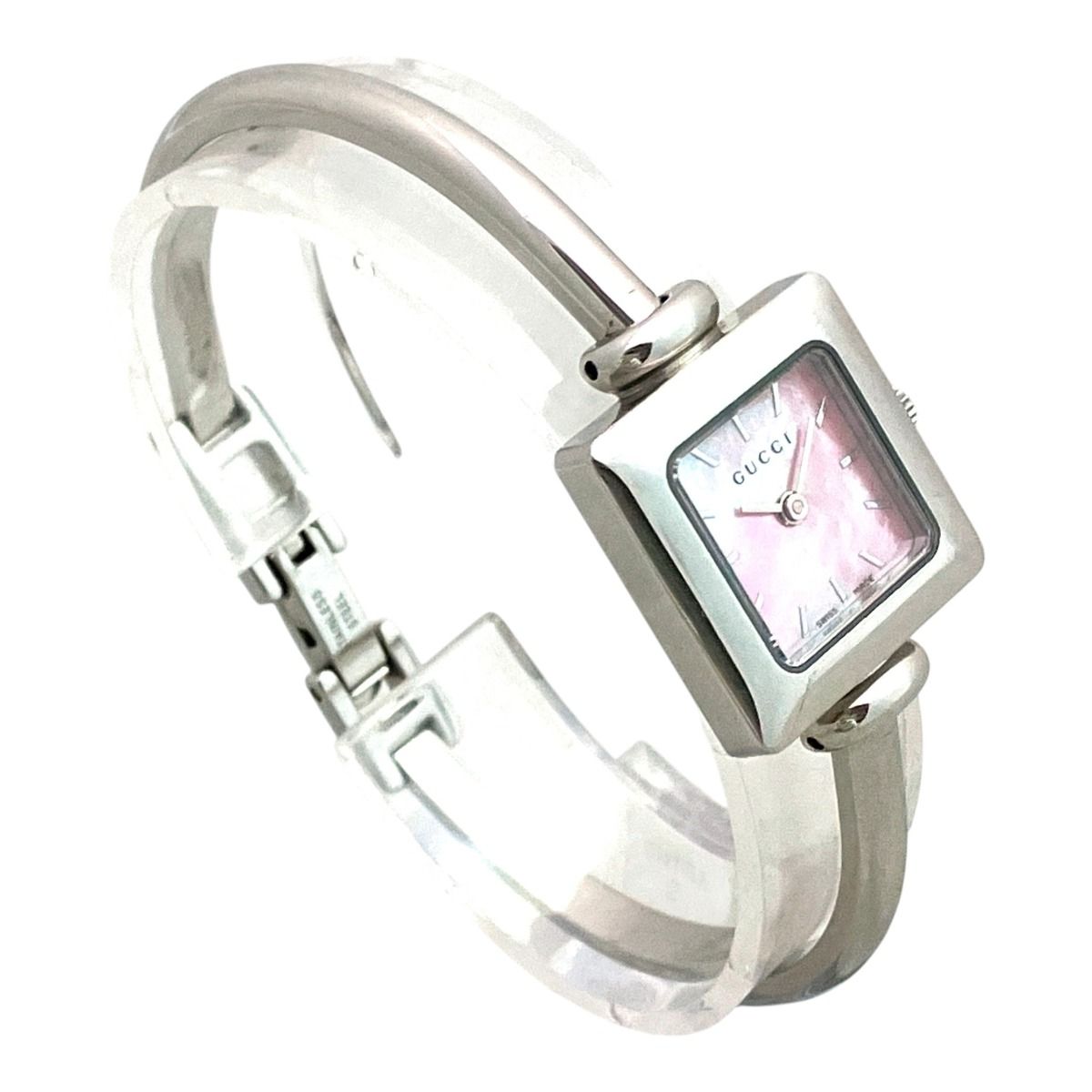 Gucci Bangle Watch SS Quartz Pink Shell Dial — view 3