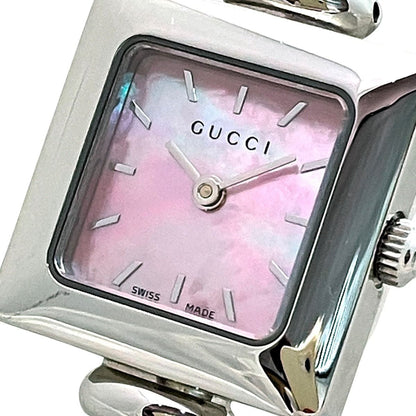 Gucci Bangle Watch SS Quartz Pink Shell Dial — view 4