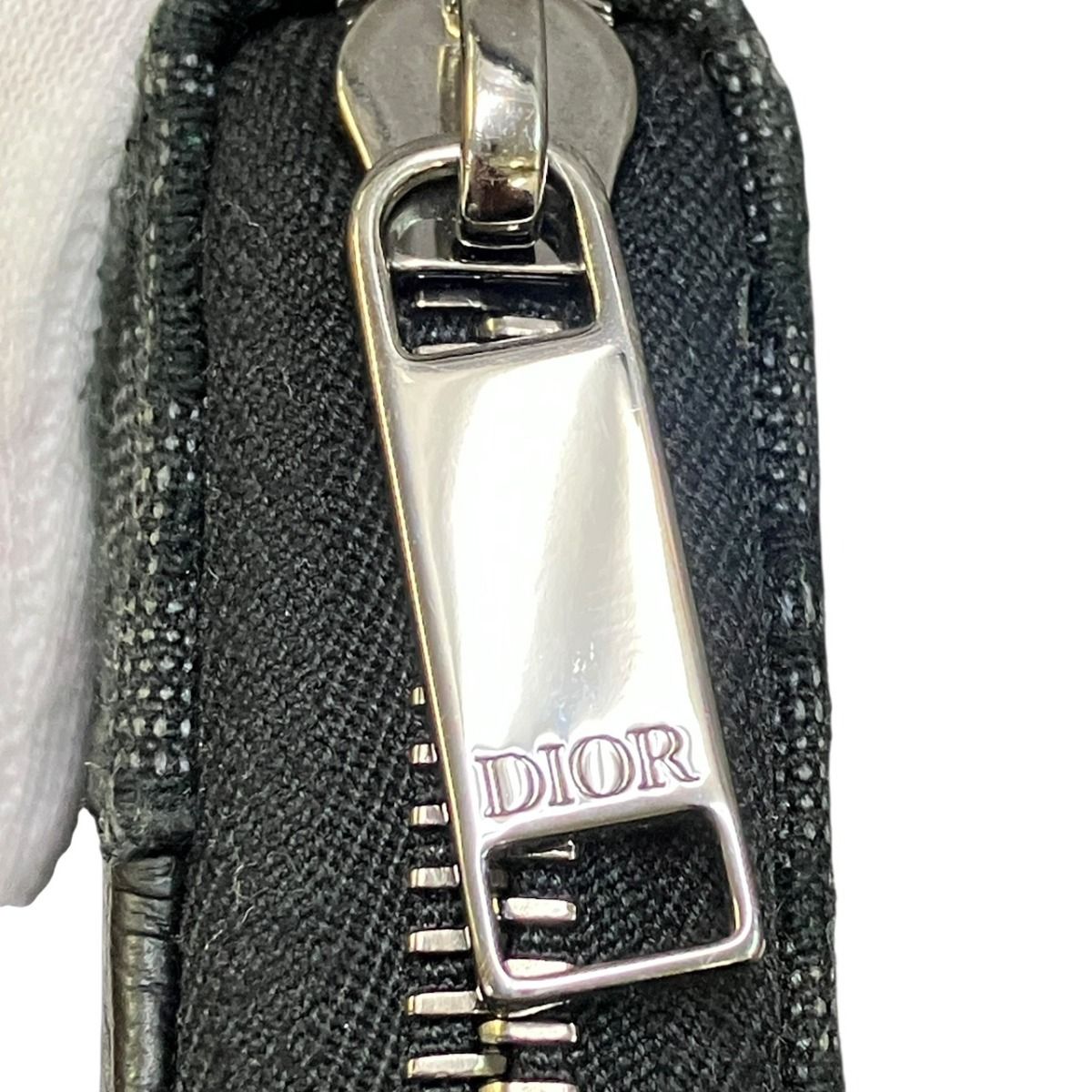 Dior Saddle Long Zip Wallet Cotton Canvas Calf Technical Fabric — view 8