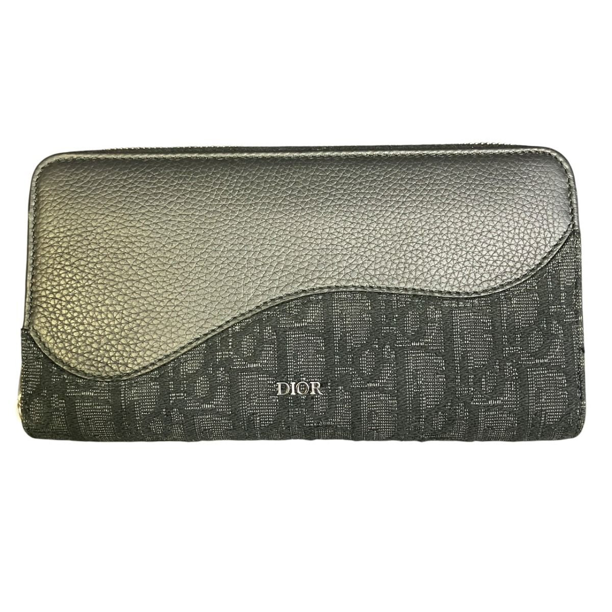 Dior Saddle Long Zip Wallet Cotton Canvas Calf Technical Fabric