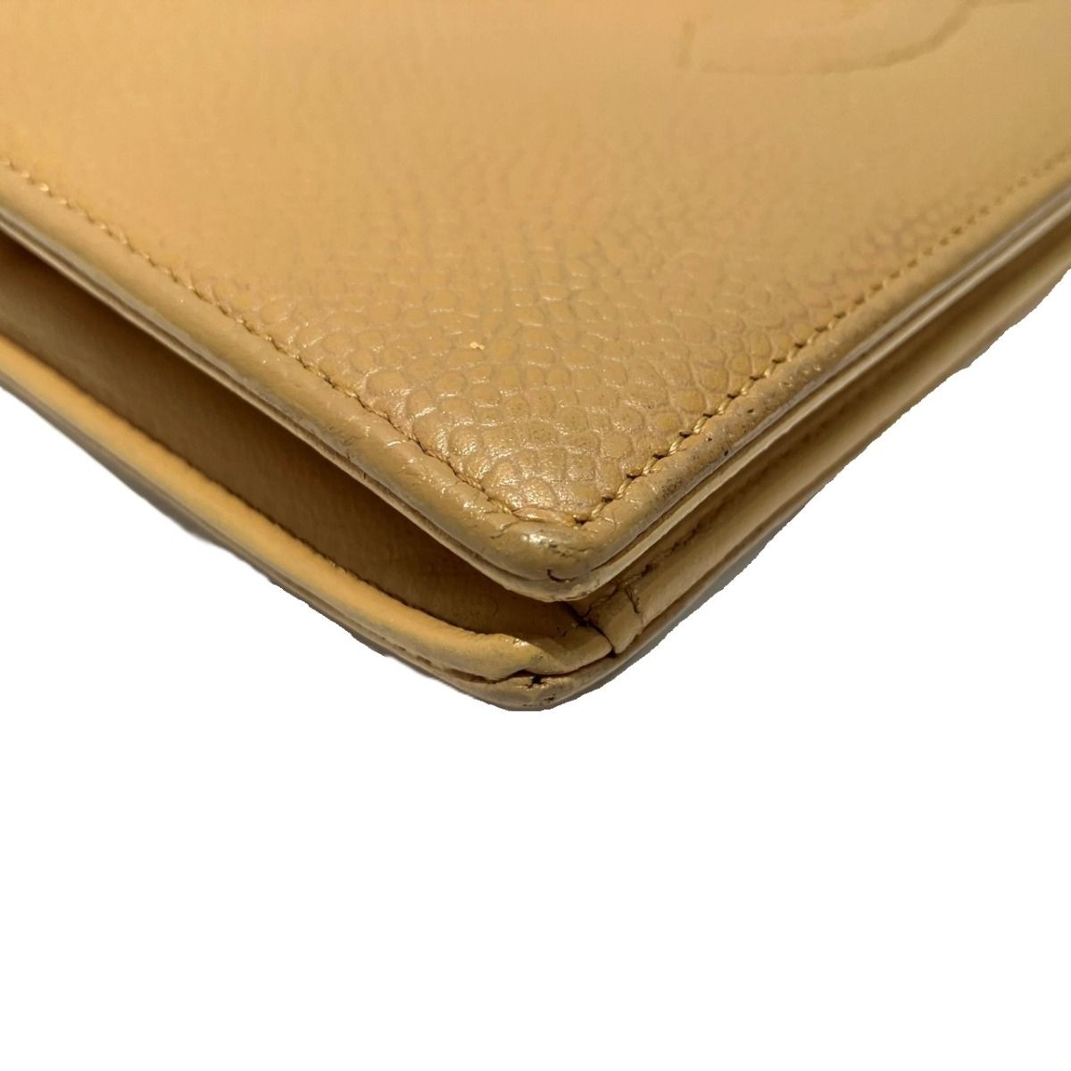 Chanel CC Logo Bifold Wallet Caviar Leather — view 8