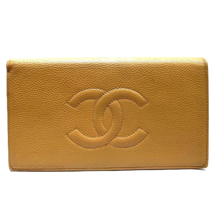 Chanel CC Logo Bifold Wallet Caviar Leather