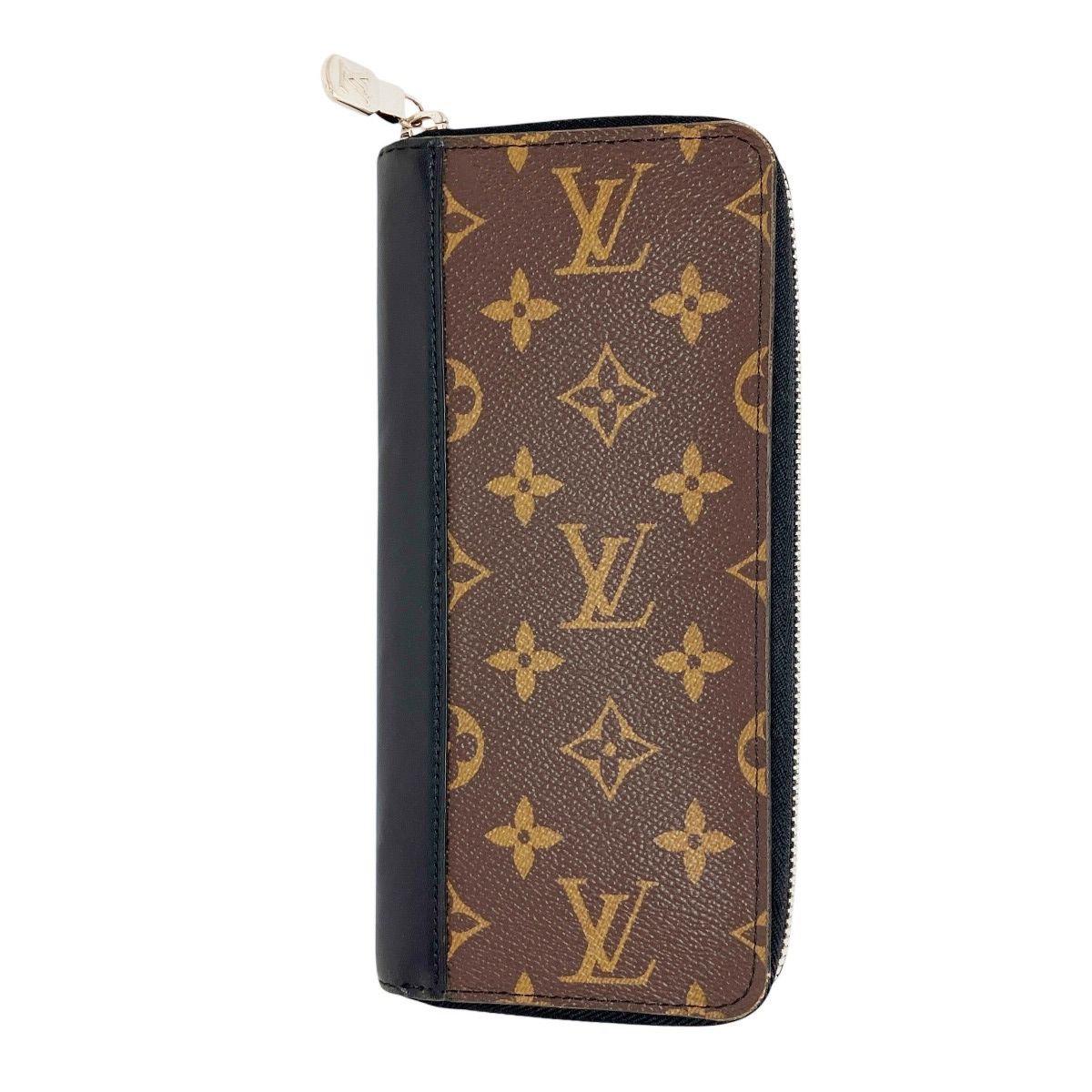 Louis Vuitton Zippy Wallet Vertical Monogram Macassar Canvas Leather