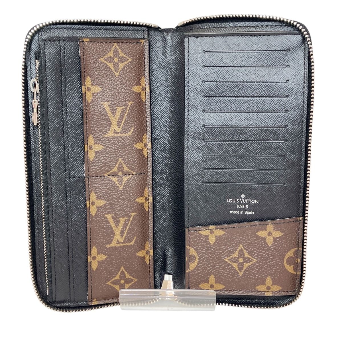 Louis Vuitton Zippy Wallet Vertical Monogram Macassar Canvas Leather — view 3