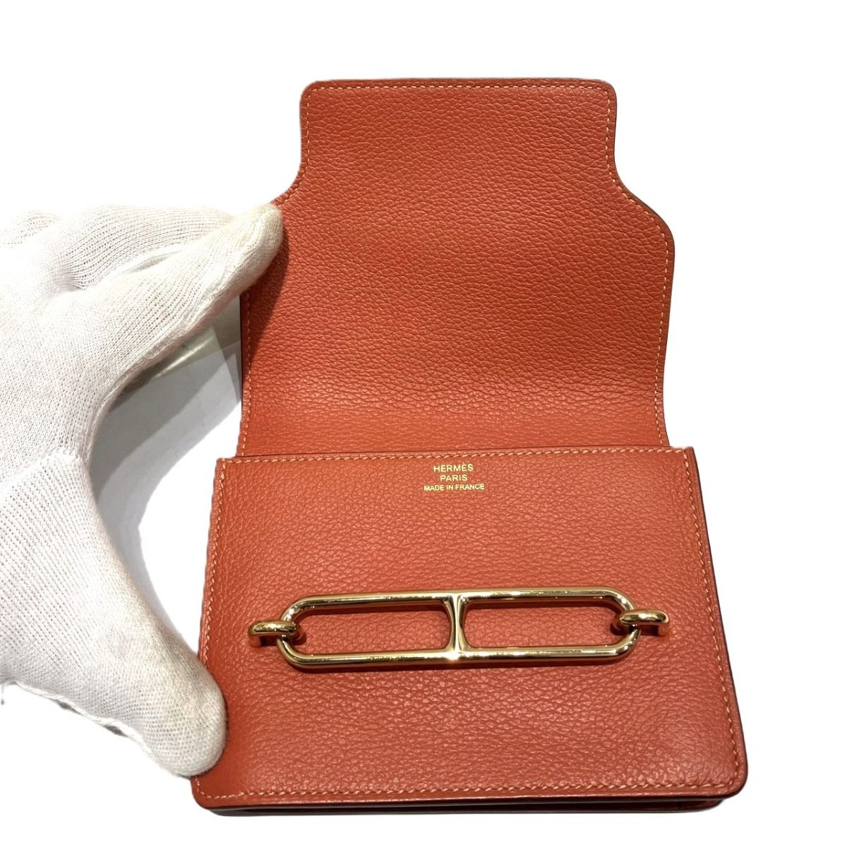Hermes Roulis Slim Wallet Bi Foldwallet Chevrumizol — view 3