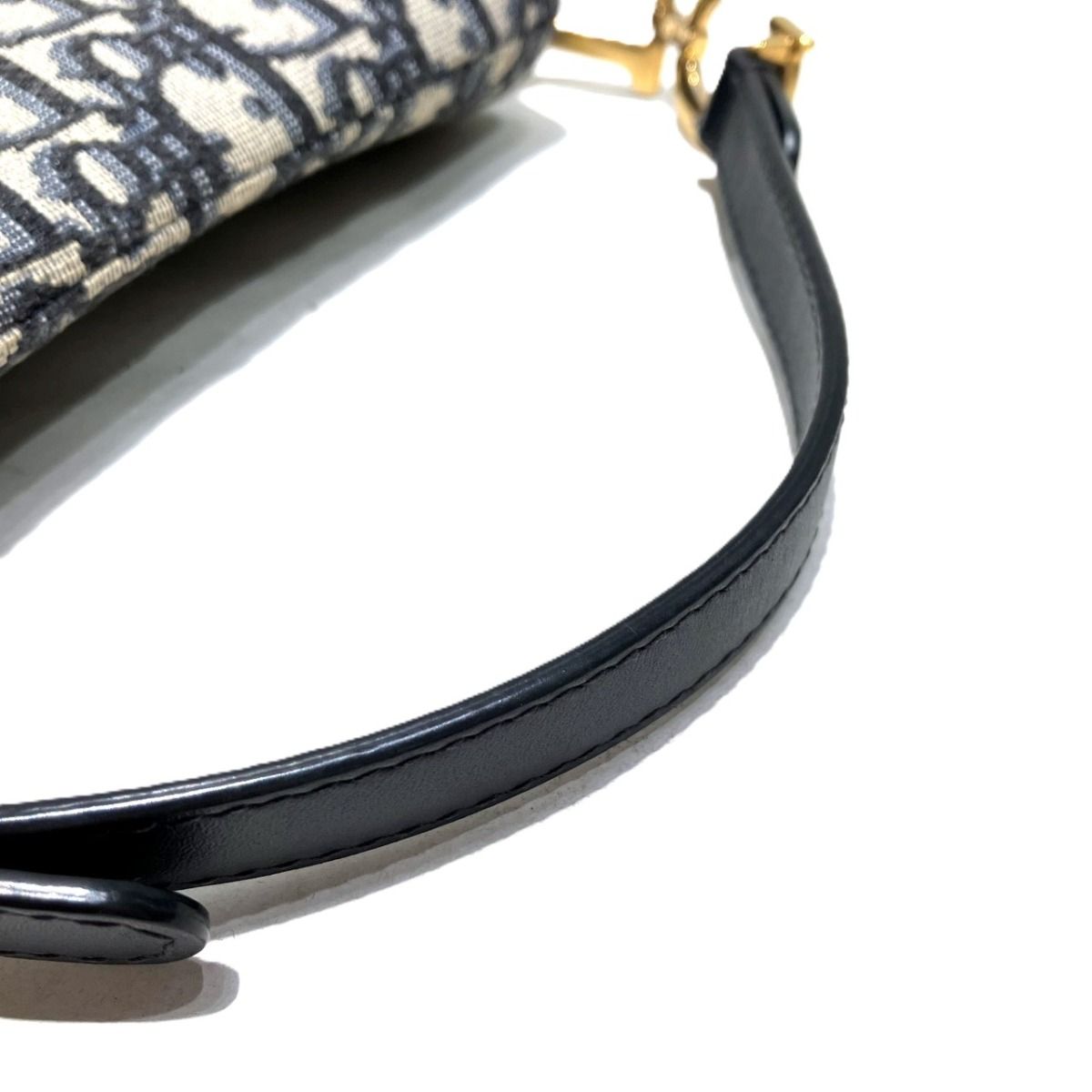 Dior 2-Way Saddle Bag Oblique Cotton Leather — view 7