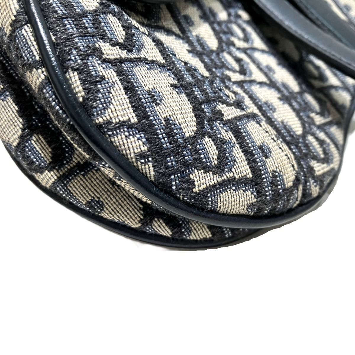 Dior 2-Way Saddle Bag Oblique Cotton Leather — view 8