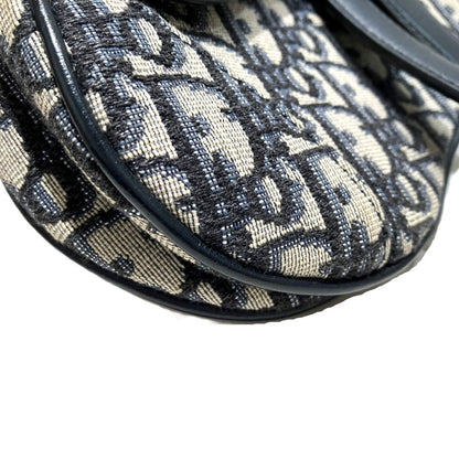 Dior 2-Way Saddle Bag Oblique Cotton Leather — view 8