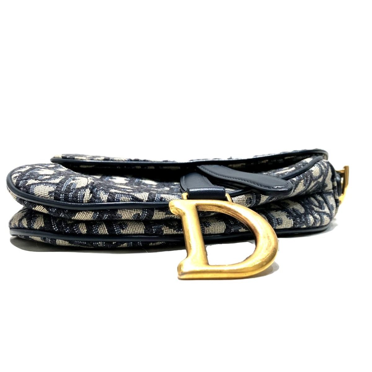 Dior 2-Way Saddle Bag Oblique Cotton Leather — view 3