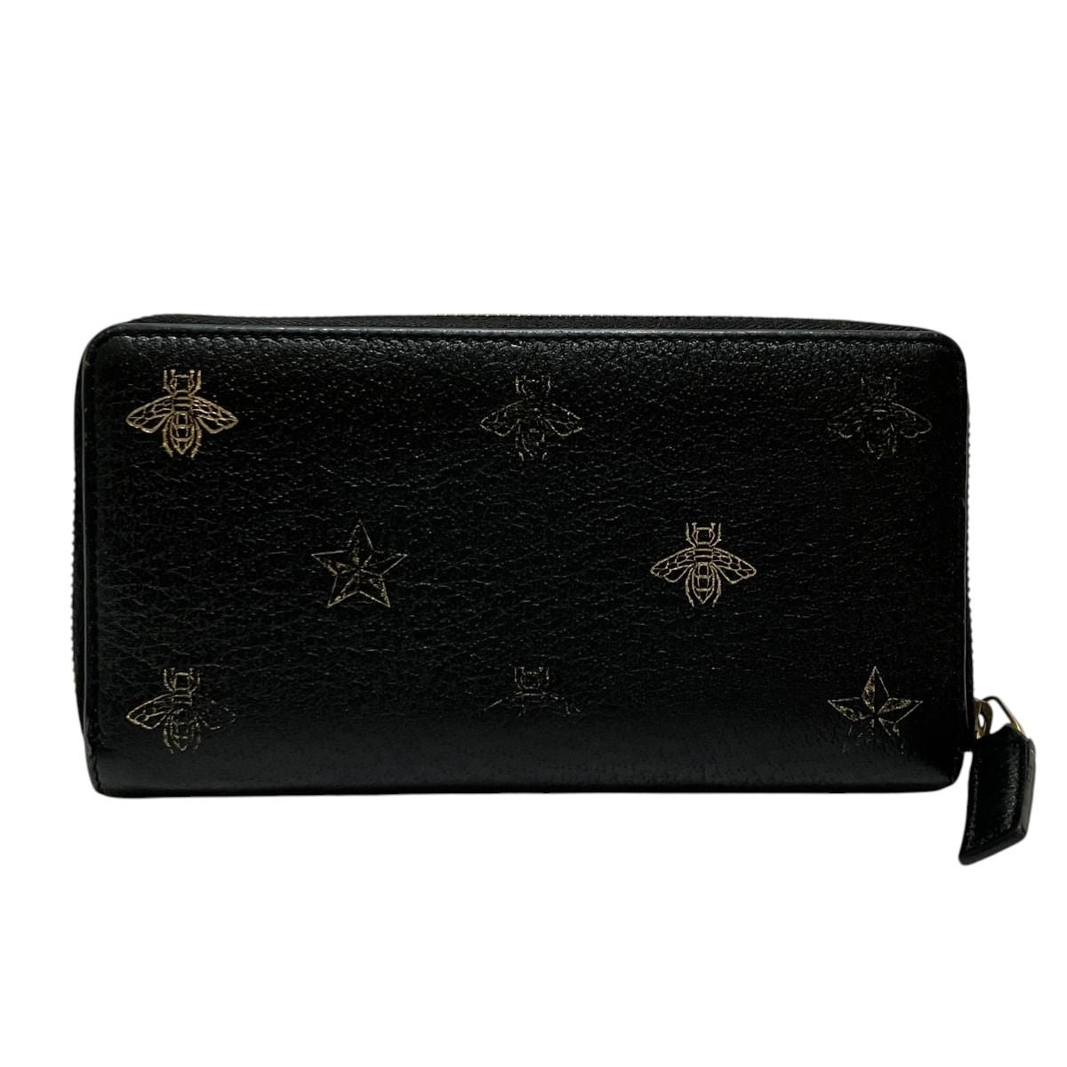 Gucci Bee & Star Round Zip Wallet Leather — view 2