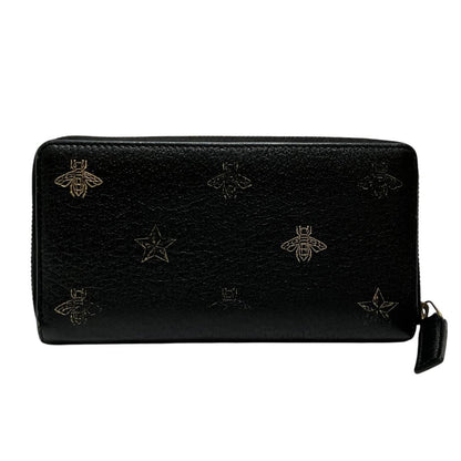 Gucci Bee & Star Round Zip Wallet Leather — view 2