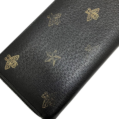 Gucci Bee & Star Round Zip Wallet Leather — view 8