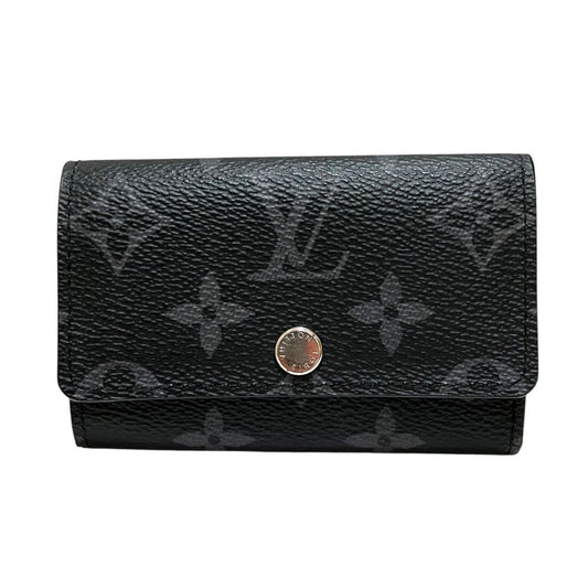 Louis Vuitton Multicles 6 Monogram Eclipse Key Case Canvas Calfleather