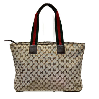 Gucci Mothersbag Sherry Line Tote Canvas Leather — view 2