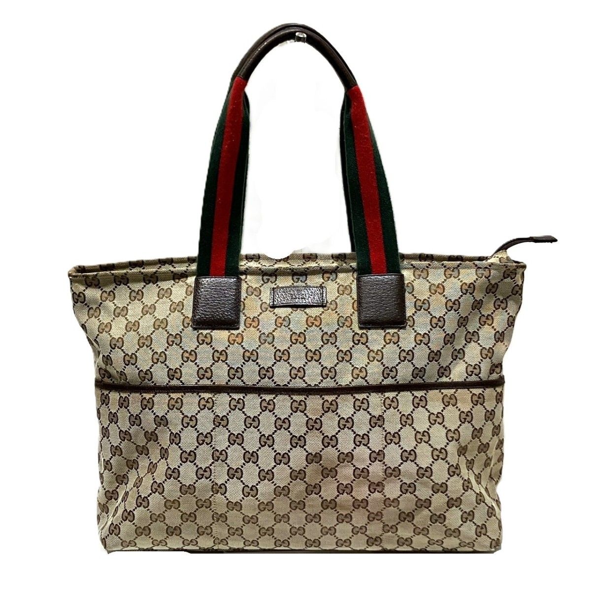 Gucci Mothersbag Sherry Line Tote Canvas Leather