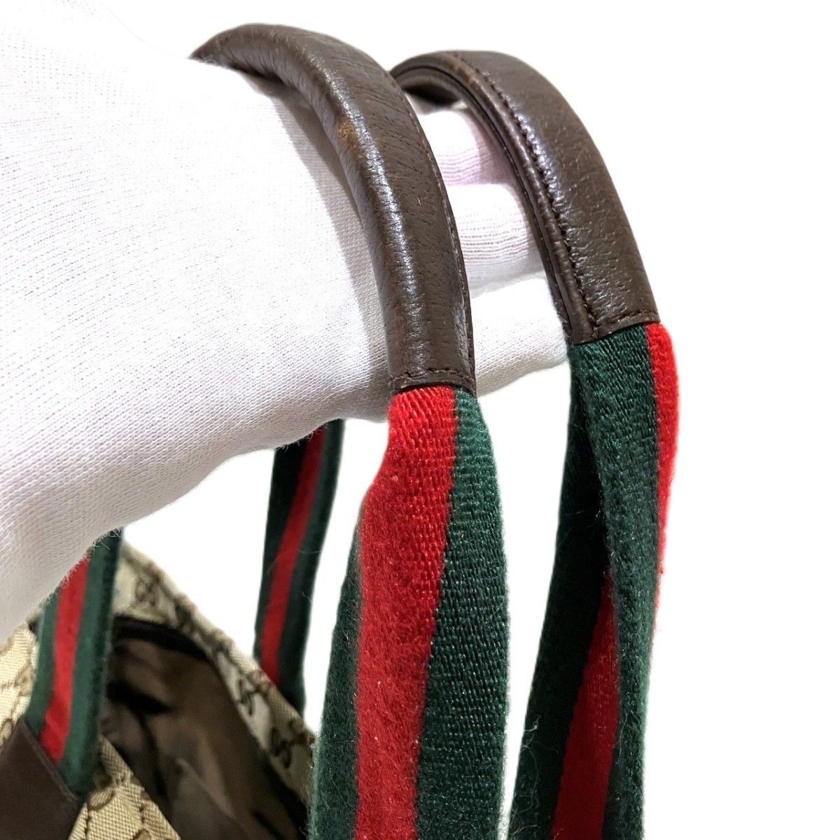 Gucci Mothersbag Sherry Line Tote Canvas Leather — view 6