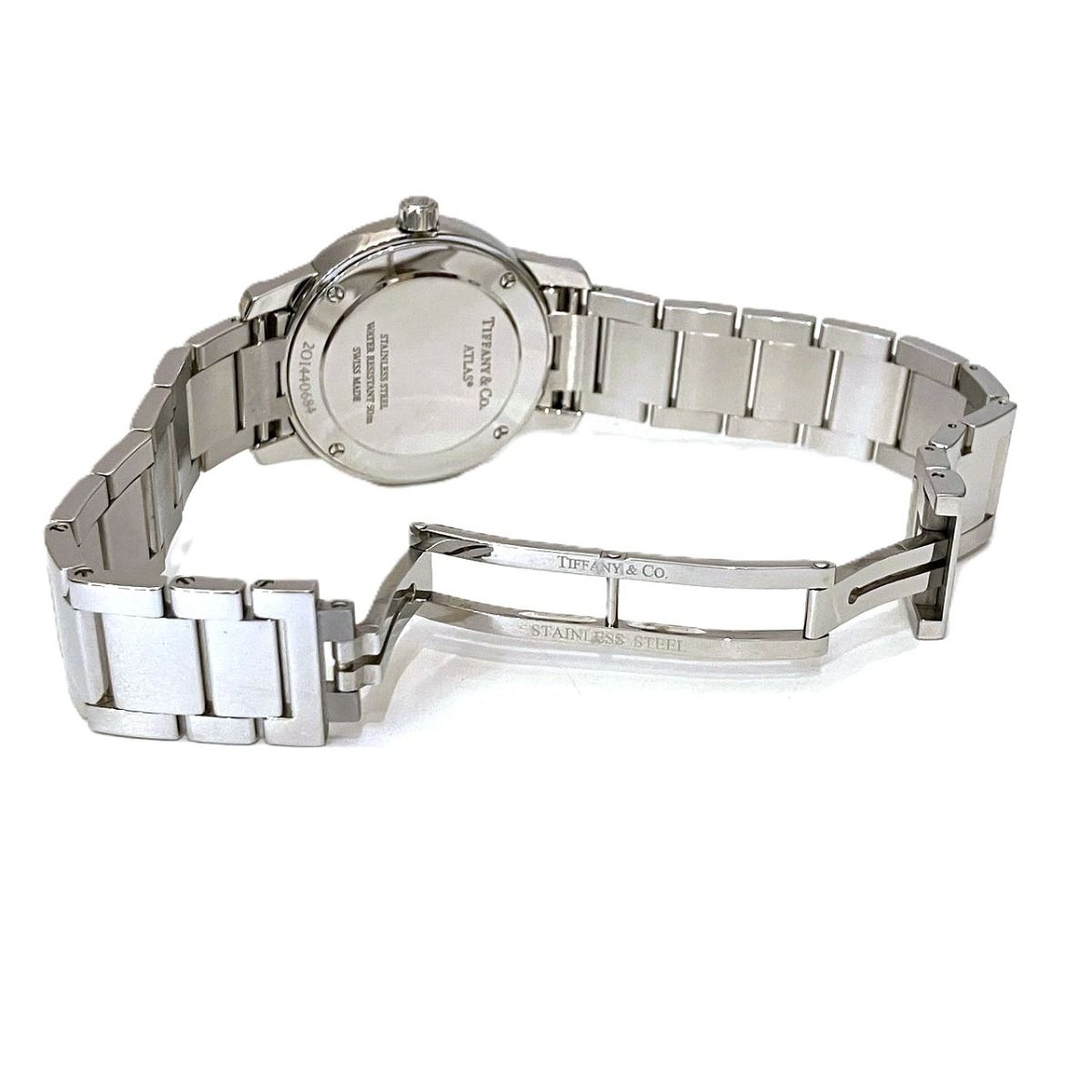 Tiffany & Co Atlas Date Watch Gross SS Cobalt Blue Dial — view 7