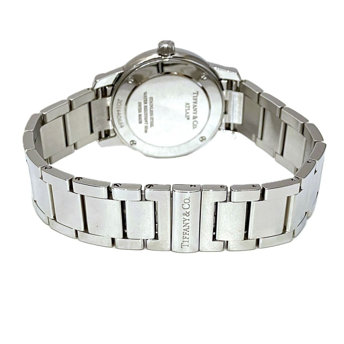 Tiffany & Co Atlas Date Watch Gross SS Cobalt Blue Dial — view 6