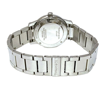 Tiffany & Co Atlas Date Watch Gross SS Cobalt Blue Dial — view 6