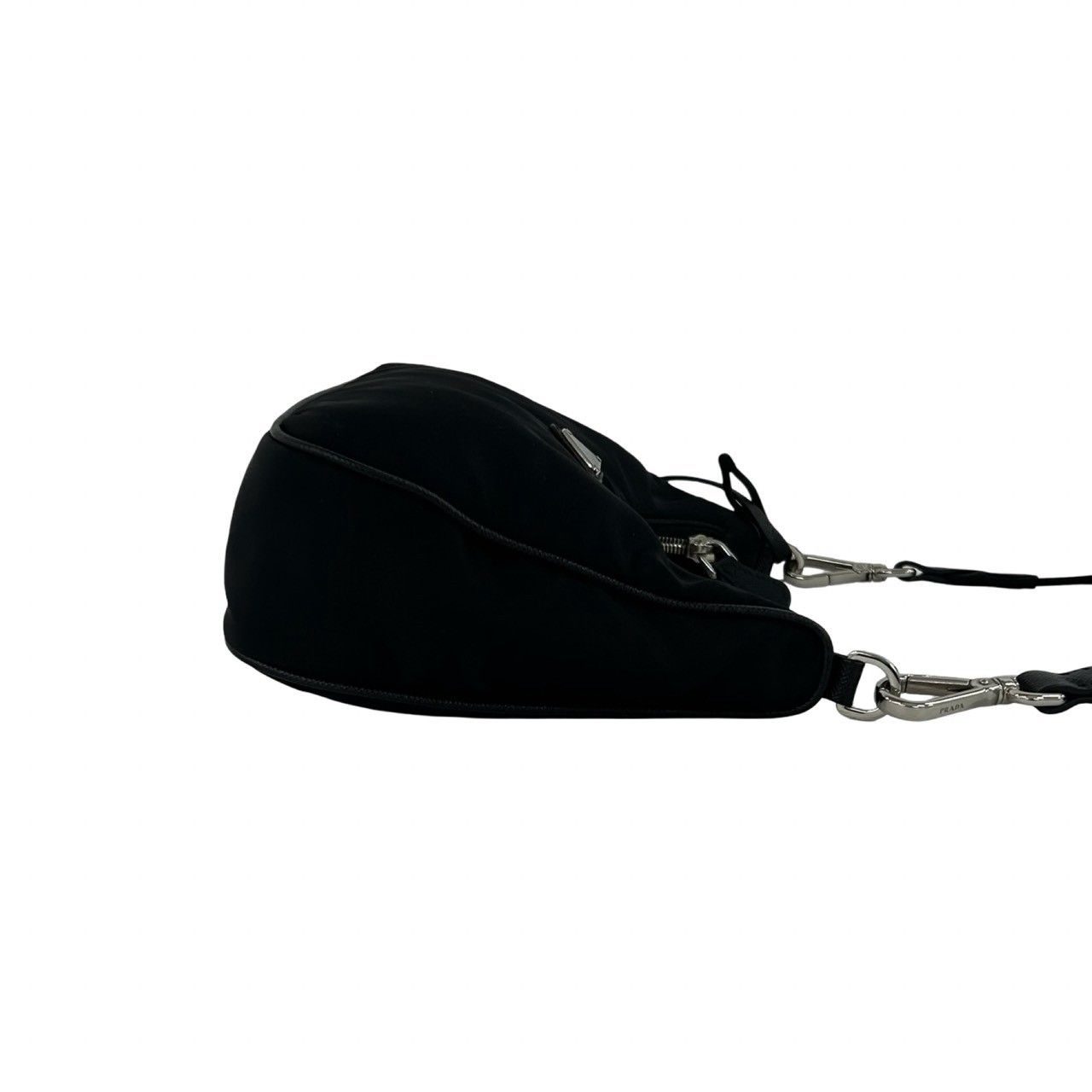 Prada Re Edition Triangle Logo Nylon Saffiano Leather 2-Way Chain Shoulder — view 6
