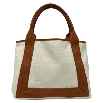 Balenciaga Tote Navy Cabas S White Brown Leather — view 3