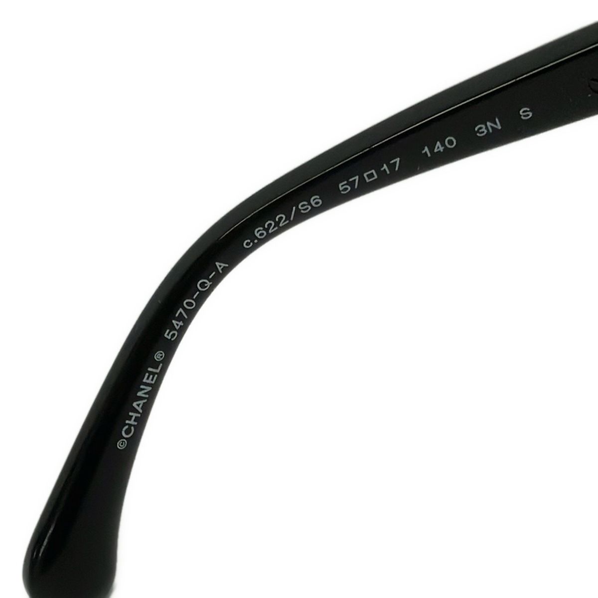 Chanel Sunglasses Black Chain Leather Eyewear — view 4